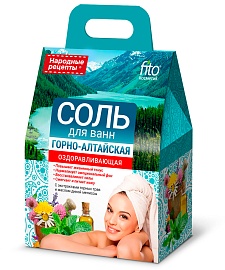 Соль для ванн Горно- Алтайская Оздоравливающая серии Народные рецепты