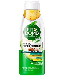 Супер шампунь Долгая свежесть+Укрепление волос+Густота+Объем серии Fito Bomb