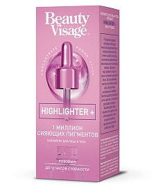 Хайлайтер для лица и тела Розовый Highlighter+ серии Beauty Visage