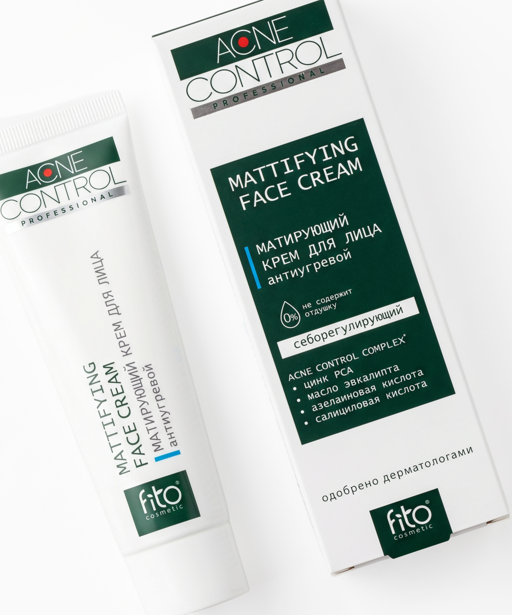 Матирующий крем для лица Антиугревой серии Acne Control Professional