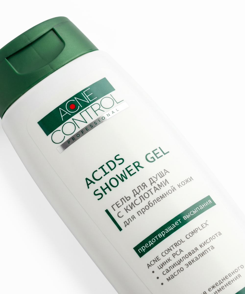 Гель для душа с кислотами для проблемной кожи серии Acne Control Professional