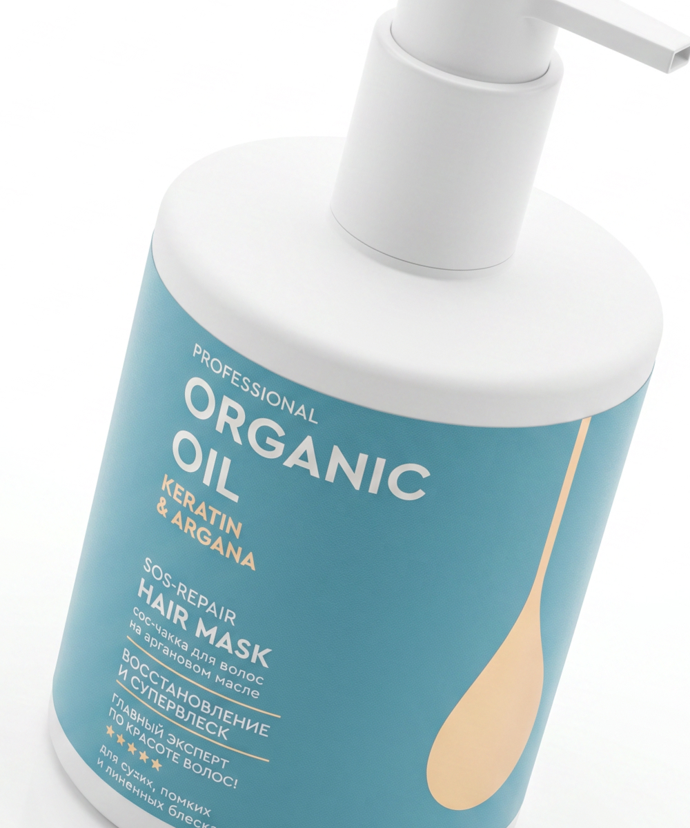 SOS-маска для волос Keratin & argana серии Organic Oil Professional