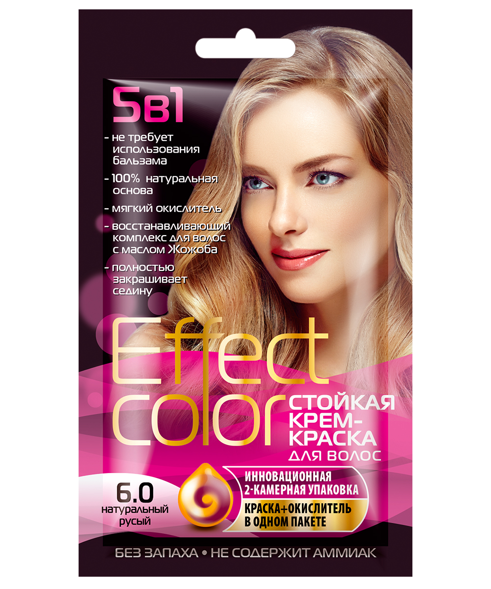 Крем-краска стойкая Effect Color д.волос тон 7.0 светло-русый 50мл