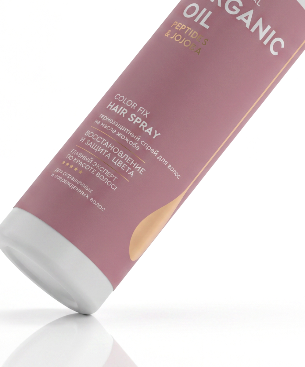 Термозащитный спрей для волоc Peptides & jojoba серии Organic Oil Professional