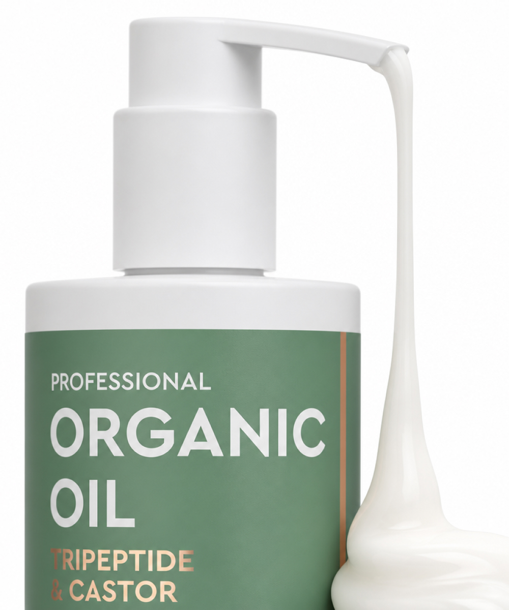 Укрепляющий шампунь для волос Tripeptide & castor серии Organic Oil Professional