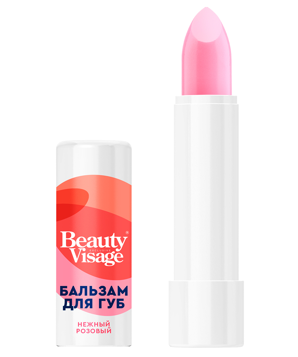 Бальзам для губ с оттенком нежный розовый серии Beauty Visage