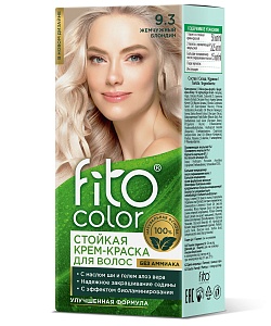 Стойкая крем-краска для волос серии Fito Сolor, тон 9.3 жемчужный блондин