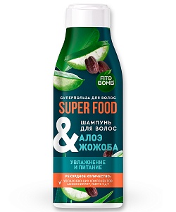 Шампунь для волос Алоэ & жожоба Увлажнение и питание серии Super Food