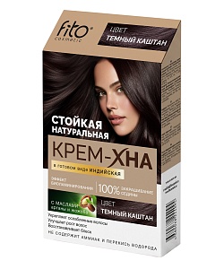 Крем-Хна Индийская в готовом виде, цвет Темный каштан