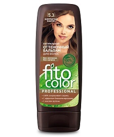 Натуральный оттеночный бальзам для волос серии Fito Color Professional , тон золотистый каштан