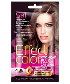 Cтойкая крем-краска для волос серии Effect Сolor, тон 4.36 мокко