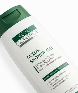 Гель для душа с кислотами для проблемной кожи серии Acne Control Professional