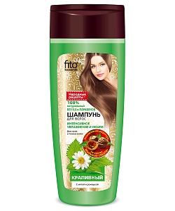 Шампунь для сухих и тонких волос Крапивный с мятой и ромашкой серии Народные Рецепты