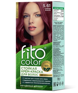 Cтойкая крем-краска для волос серии Fito Сolor, тон 5.61 спелая вишня