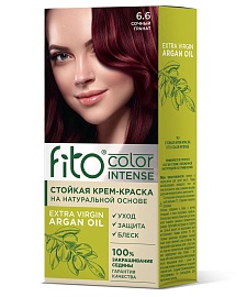 Стойкая крем-краска для волос серии Fito Сolor Intense, тон 6.6 Сочный гранат