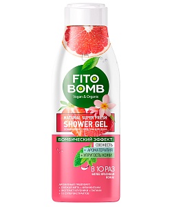 Освежающий Супер гель для душа Свежесть + Ароматерапия + Упругость кожи серии Fito Bomb