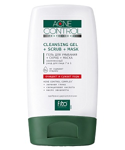Комплексный уход для лица 7 в 1 Гель для умывания + Скраб + Маска серии Acne Control Professional