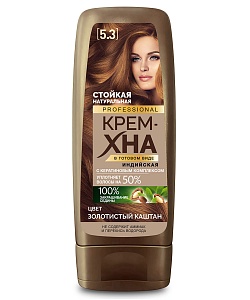Крем-Хна Индийская в готовом виде серии PROFESSIONAL, цвет Золотистый каштан