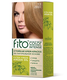 Стойкая крем-краска для волос серии Fito Сolor Intense, тон 7.3 Медовая карамель