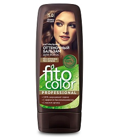 Натуральный оттеночный бальзам для волос серии Fito Color Professional , тон темно-русый