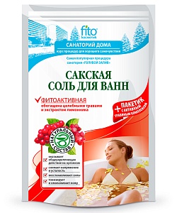 Соль для ванн Сакская Фитоактивная серии Санаторий Дома