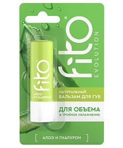 Натуральный бальзам для губ Алоэ и гиалурон серии Fito Evolution