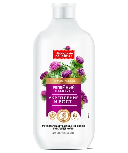 Натуральный репейный шампунь Укрепление и рост серии Народные Рецепты