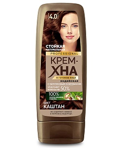 Крем-Хна Индийская в готовом виде серии PROFESSIONAL, цвет Каштан