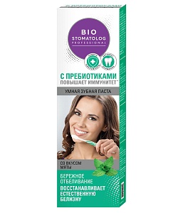 Умная зубная паста Бережное отбеливание серии Bio Stomatolog Professional