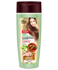 Шампунь для всех типов волос Пивные дрожжи с шишками хмеля и солодом серии Народные Рецепты