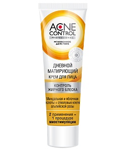 Крем для лица дневной матирующий Контроль жирного блеска серии Acne Control Professional