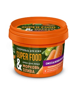 Крем для лица Морковь & олива Омолаживающий серии Super Food