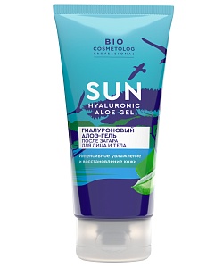 Гиалуроновый алоэ-гель после загара для лица и тела серии Bio Cosmetolog Professional